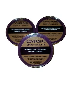 (3) Covergirl Simply Ageless Wrinkle Blurring Pressed Powder-Soft Sable #275 - Picture 1 of 2
