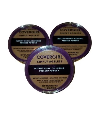 (3) Covergirl Simply Ageless Wrinkle Blurring Pressed Powder-Soft Sable #275 - Image 1 of 2