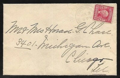 Usa: 1903; Scott 319 in cover, type I, 1 margin imperf, VF, EBN109 - Image 1 of 2