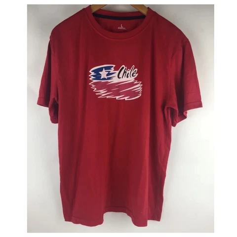 Boulevard T Shirt Mens Chile Flag Chilean Flag Bandera Chilena Red  Size Large Cover