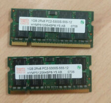 pair of Hynix HYMP512S64BP8-Y5 1GB PC2-5300 DDR2 667MHZ laptop SO-DIMM 2GB total