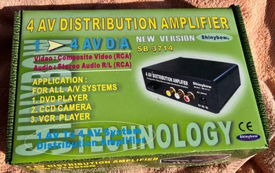 Shinybow 4 AV Distribution Amplifier SB-3714, new old stock, sealed packaging - Image 1 of 4