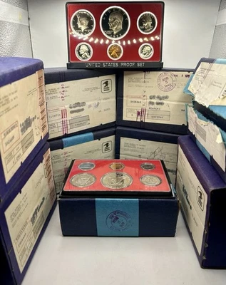45 Proof Sets 35 Are Still Sealed In OGP Seal Never Broken On Box 1973-76 83-84 - Image 1 of 4