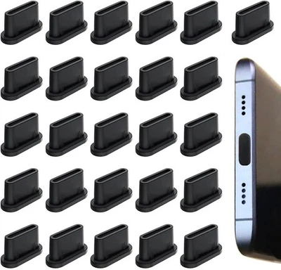 25 Piezas USB Tipo C Enchufes Antipolvo Cubierta USB C Enchufes Puerto de Carga Foto 1 de 4