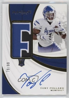 2019 Panini Immaculate Collegiate /99 Tony Pollard #129 RPA Rookie Patch Auto RC - Image 1 of 2