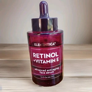 Elementica RETINOL + VITAMIN E ADVANCED ANTI AGING FACE SERUM- 1.5 FL Oz USA NEW - Picture 1 of 5