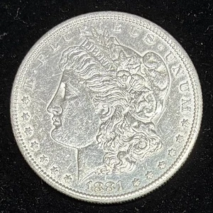 1881-S Morgan Silver Dollar, Uncirculated Details, Polished & Cleaned - Picture 1 of 2