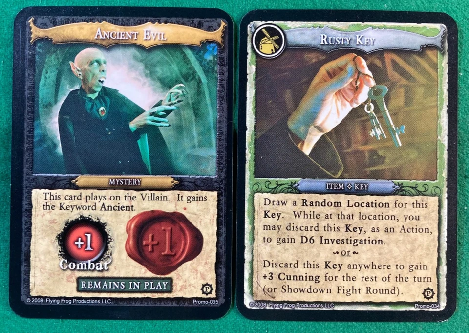 FFP - A TOUCH OF EVIL BOARD GAME, ALT-ART PROMO CARDS #34 and #35 (2008) - Image 1 of 1