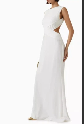 Vestido Jersey Tadashi Shoji Espalda Abierta, Talla M Marfil Nuevo Sin Etiquetas Foto 1 de 4