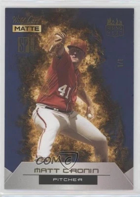 2022 Wild Card Matte SP Exclusive Blue Background - Gold 1/1 Matt Cronin 8o1 - Image 1 of 3