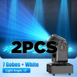 Luz principal móvil LED RGBW Gobo Beam iluminación puntual de escenario DJ disco Show DMX de 2 piezas - Imagen 1 de 1