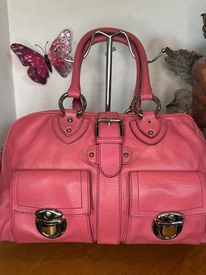 Marc Jacobs Vintage Pink Leather Shoulder Bag Silver Accents - Image 1 of 4