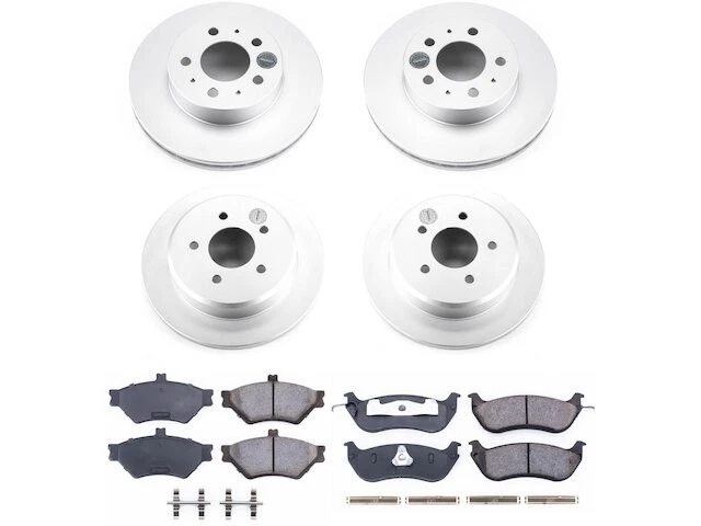 Kit de pastillas de freno delanteras y traseras y rotor para Mercury Grand Marquis WG651RT Foto 1 de 1