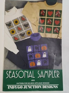 Seasonal Craft Pattern No Sew Applique Designs Indygo Junction 533 Repurpose - Picture 1 of 10