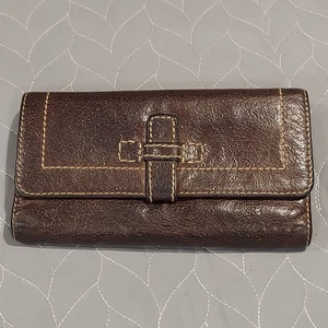 Frye antike Leder Geldbörse mit Dreifachfaltung dunkelbraun TOP  - Bild 1 von 12