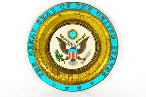 Vintage Great Seal United States All Seeing Eye Fabcraft Wall Hanging 12" Plaque - Picture 1 of 10