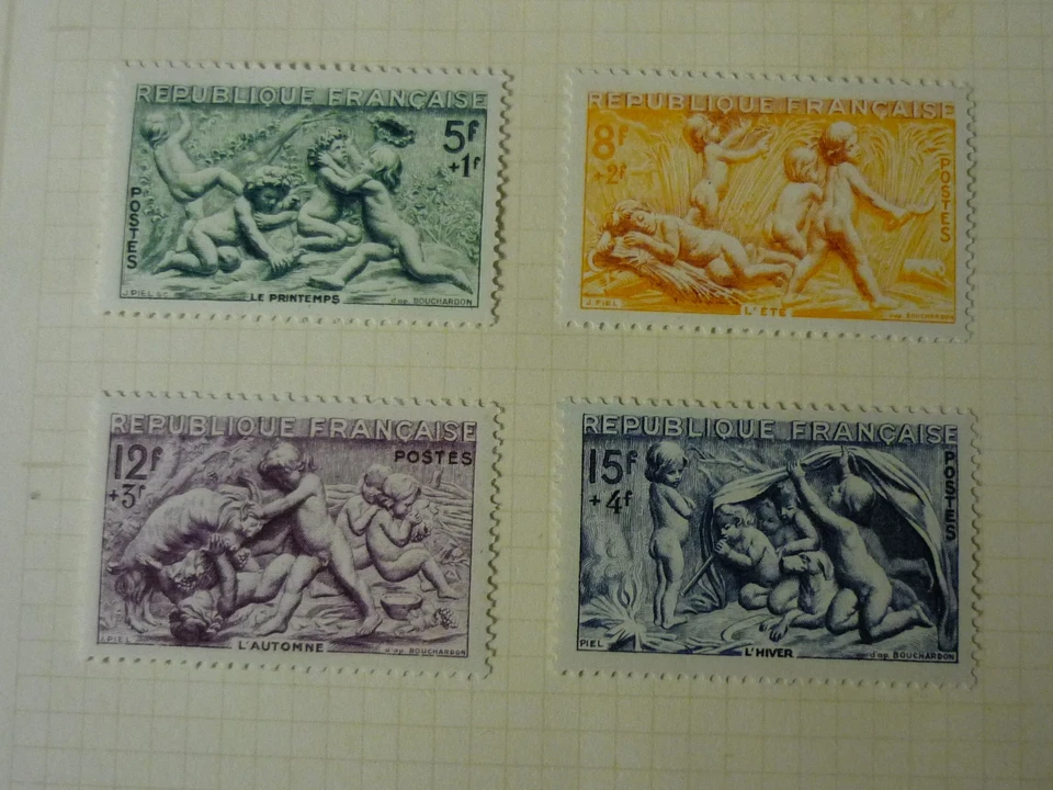 FRANCE 1949 National Relief Fund set of 4 Mint never hinged SG 1087 - 1090 - Image 1 of 1