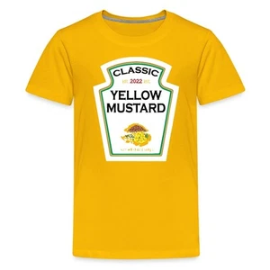 Yellow Mustard Costume Funny Couples Costumes Halloween Kids' Premium T-Shirt - Picture 1 of 4