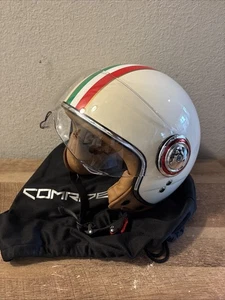 Motorcycle Helmet w/ Visor Motorbike Riding 3/4 Half Helmet Retro Motor Scooter - Bild 1 von 10