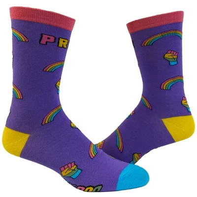 Men's Gay Socks Cool LGBTQ Equality Pride Parade Novelty Footwear - Image 1 of 4