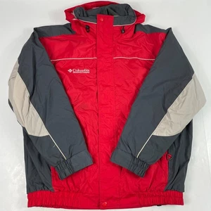 VINTAGE Columbia Jacket Mens Large Red 3-1 Buzzard Bay Hiking Ski Snowboarding - Picture 1 of 15