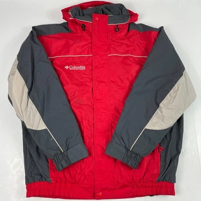 VINTAGE Columbia Jacket Mens Large Red 3-1 Buzzard Bay Hiking Ski Snowboarding - Image 1 of 4