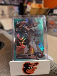 2022 Bowman Draft - Chrome Josh Kasevich #BDC-45 Aqua Lava Refractor /199 (RC) - Bild 1 von 2
