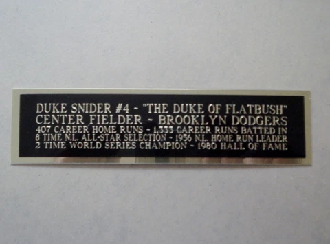 Duke Snider Dodgers Autograph Nameplate For A Signed Baseball Bat Case 1.5 X 6 Cover