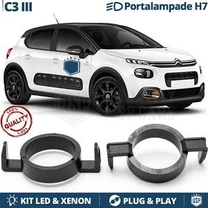 2X ADATTATORI Kit LED xenon H7 per CITROEN C3 3 2016> Supporto Portalampada - Foto 1 di 8