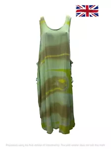 Damen Übergröße Curve Bubble Kleid abstrakter Druck Tasche Maxi kostenlose Größe - P14 - Bild 1 von 1