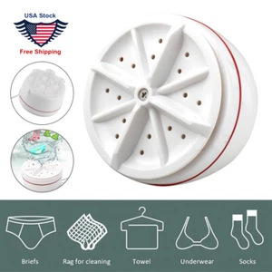 USB Mini Portable Travel Home Washing Machine Ultrasonic Turbine Laundry Washer - Picture 1 of 8
