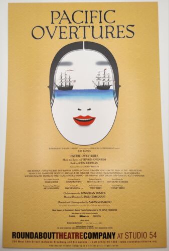 B.D. Wong in Pacific Overtures at Studio 54 Window Card Poster 22" x 14"