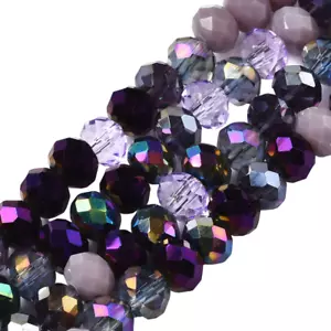❤ Faceted Rondelle Crystal ABACUS Glass Beads 3mm~8mm PICK COLOUR Jewellery ❤ - Picture 1 of 42