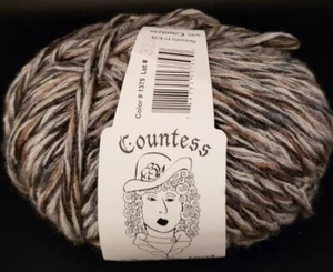 SKEIN OF CLASSIC ELITE COUNTESS YARN - #1375 BROWNS MERINO CASHMERE ANGORA BLEND - Picture 1 of 4