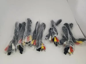 NEW 10 Wholesale LOT AV Audio Video A/V Stereo RCA Cables for Nintendo Gamecube  - Picture 1 of 2