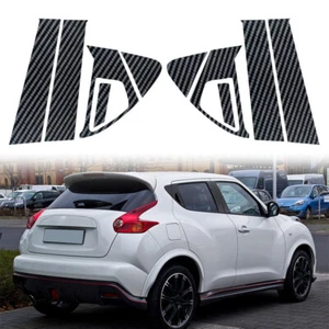 Window Trim Pillar Posts Door Cover Carbon Fiber Look For Nissan Juke 2011-2017 - Picture 1 of 15