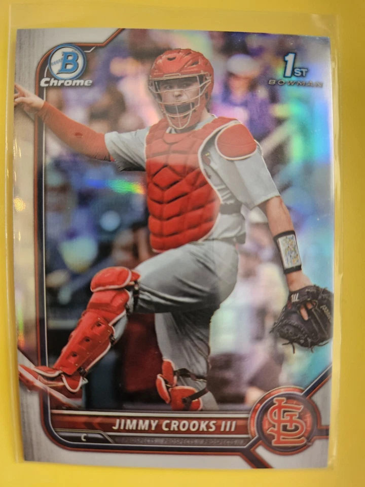 2022 Bowman Chrome Draft Refractors #BDC178 Jimmy Crooks III St. Louis Cardinals - Image 1 of 1