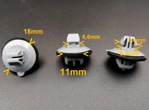 14x Fastening Clips Mouldings Clips Side Strip 13mm Grey 397 - Picture 1 of 11