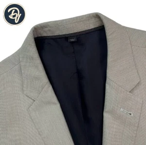 Mens 44 R J Crew Ludlow Slim Fit Natural Grey Micro Stripe Cotton Blazer - Picture 1 of 12