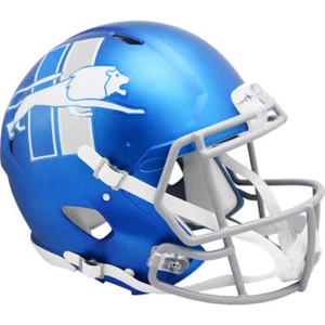 Detroit Lions Blue Alternate 1 Riddell Speed Authentic Football Helmet - Picture 1 of 4