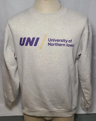 Champion University Of Northern Iowa Crew Neck Gray Sweatshirt Size Medium Used  - Image 1 of 4