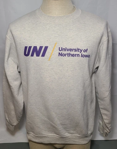 Champion University Of Northern Iowa Crew Neck Gray Sweatshirt Size Medium Used Cover