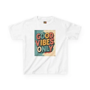 Good Vibes Only Youth T-Shirt, Positive Vibes Shirt, Birthday Gift Tee, Kids - Picture 1 of 33