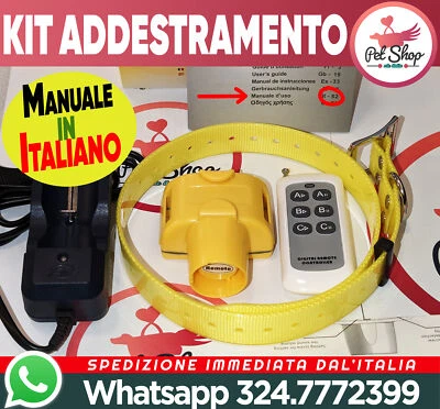 🥇Collare Cani🐶MANUALE ITALIANO Caccia/Addestramento + Telecomando fino 800m - Imagen 1 de 4