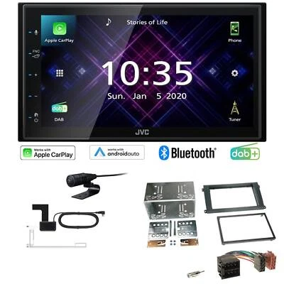 JVC Autoradio Apple CarPlay Android  DAB+ für Porsche Cayenne 2002-2010 schwarz - Bild 1 von 4