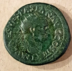 ROMAN IMPERIAL: Vespasian, Dupondius, Roma Seated, ROMA S-C, , Rome, 71 AD - Picture 1 of 2