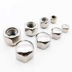 1/10X M3-M16 304 Stainless Steel Hex Hexagon Decor Short Low Cover Cap Acorn Nut - Picture 1 of 6