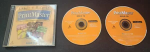 RARE! PrintMaster Gold 16 AOL Version PC Computer CD Broderbund Software Graphic - Afbeelding 1 van 3