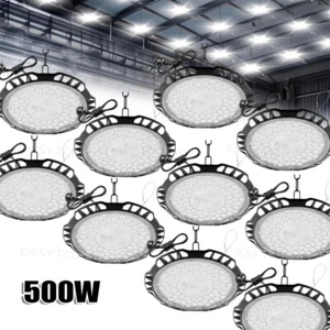 10X 500W UFO LED Hallenbeleuchtung Industrielampe High bay Hallenstrahler Lampe - Bild 1 von 12