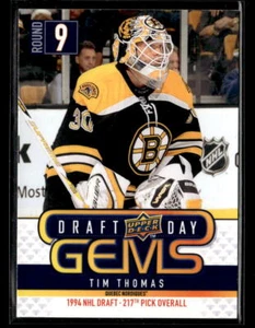 Tim Thomas 2009-10 Upper Deck Draft Day Gems #GEM15 Boston Bruins - Picture 1 of 2